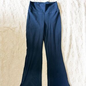 blue flare leggings
